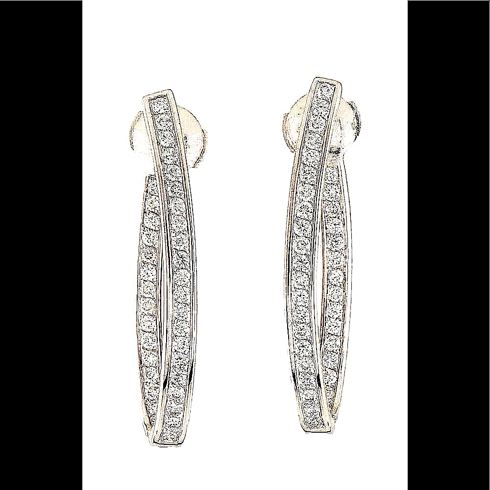 FRENCH HOUSE OF TABBAH 18K DIAMOND EARRINGS
